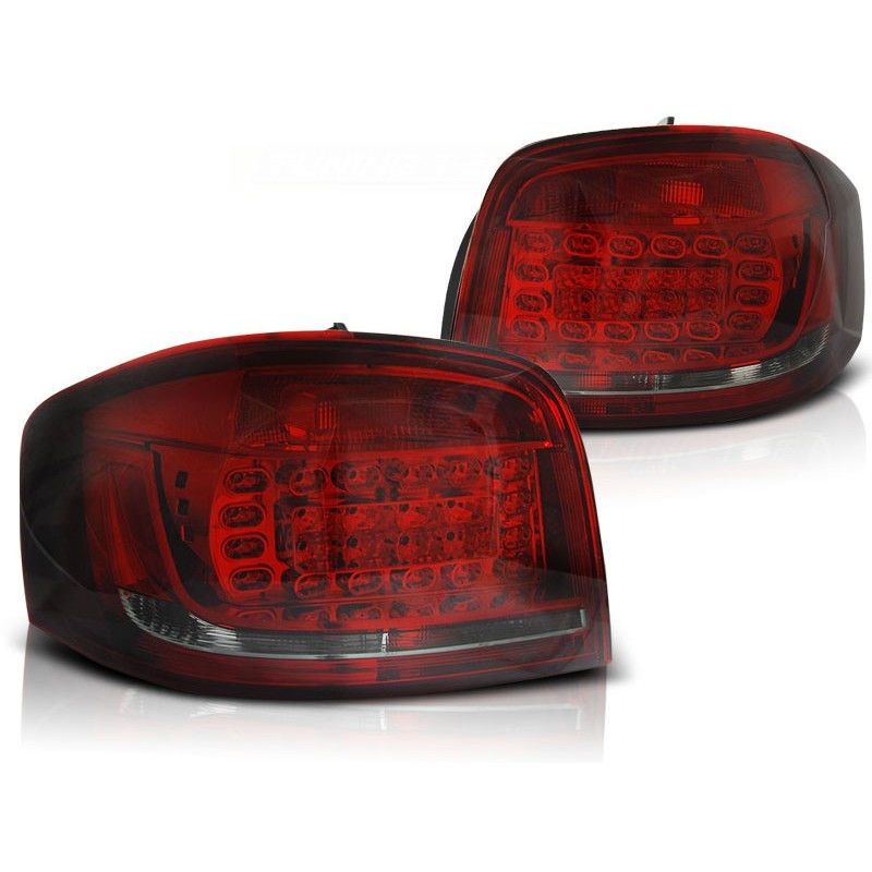 Feux arrière Audi A3 08-12 rouge fumée led