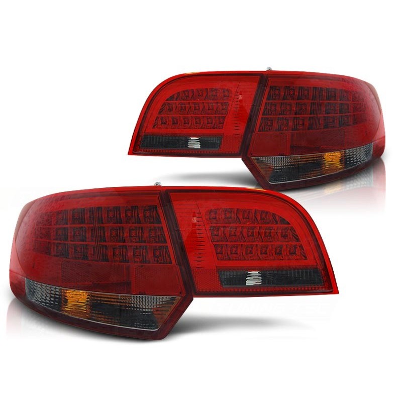 Feux arrière Audi A3 8p 04-08 sportback rouge fumée led