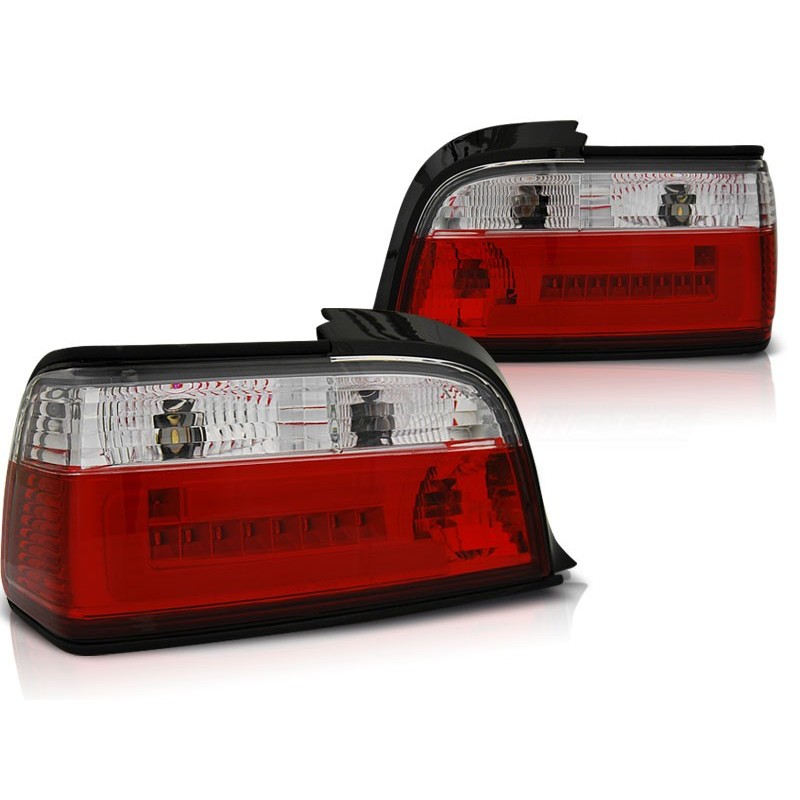 Feux arrière BMW e36 12.90-08.99 c/c rouge blanc bar led