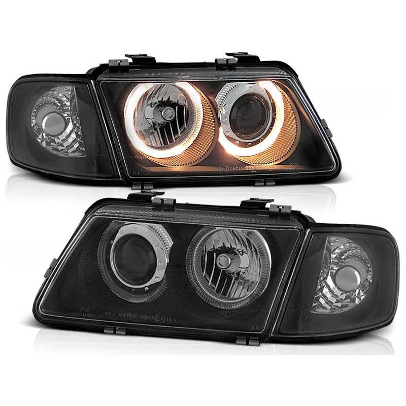 Phares avant Audi A3 08.96-08.00 angel eyes noir