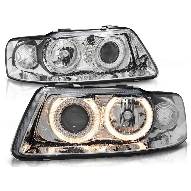 Phares avant Audi A3 09.00-05.03 angel eyes chrome