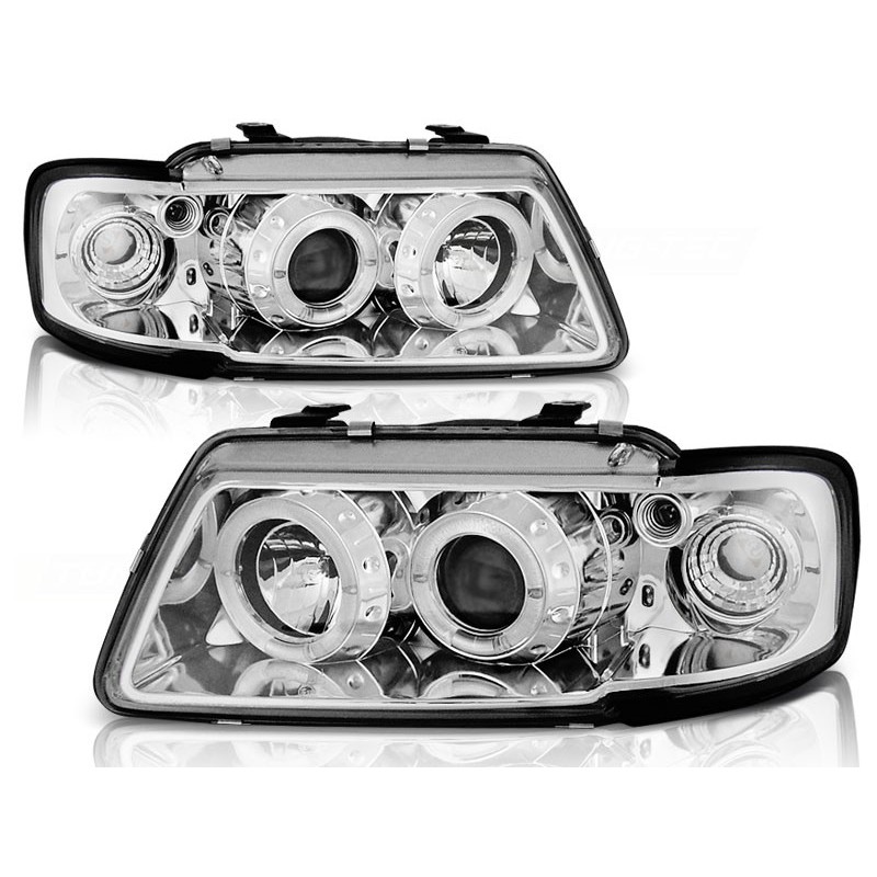 Phares avant Audi A3 8l 08.96-08.00 angel eyes chrome