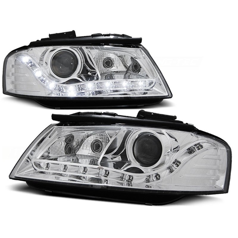Phares avant Audi A3 8p 05.03-03.08 daylight chrome
