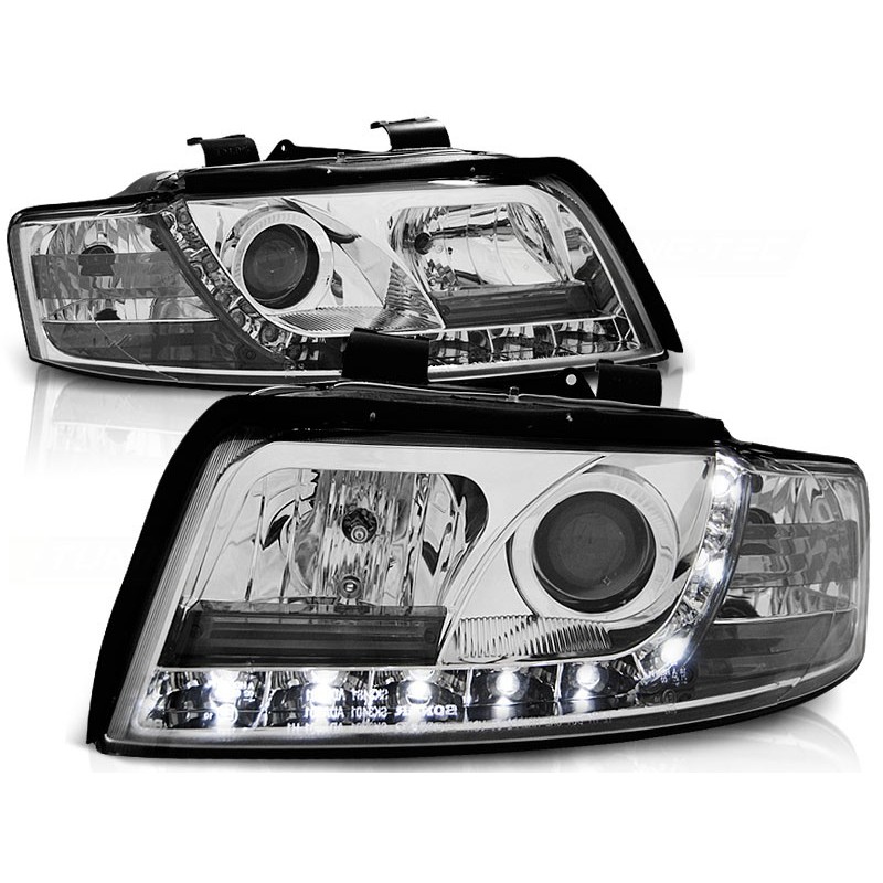 Phares avant Audi A4 10.00-10.04 daylight chrome