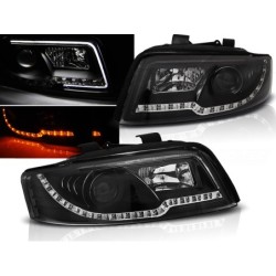 Phares avant Audi A4 10.00-10.04 led tube lights noir