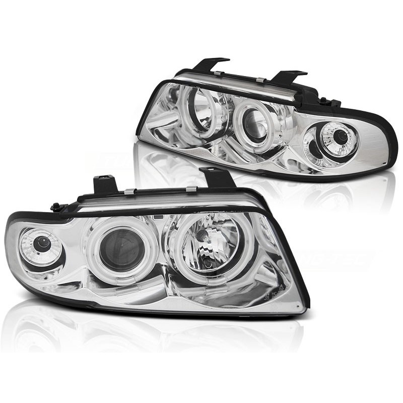 PHARES AVANT AUDI A4 11.94-12.98 ANGEL EYES CCFL CHROME