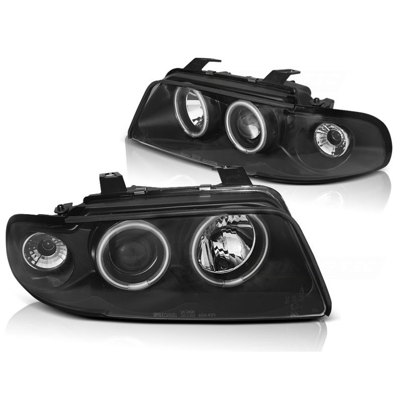 PHARES AVANT AUDI A4 11.94-12.98 ANGEL EYES CCFL NOIR
