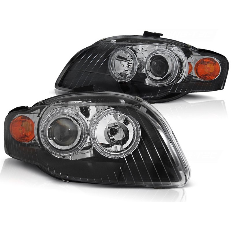 Phares avant Audi A4 b7 11.04-03.08 angel eyes noir