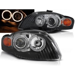 Phares avant Audi A4 b7 11.04-03.08 angel eyes noir