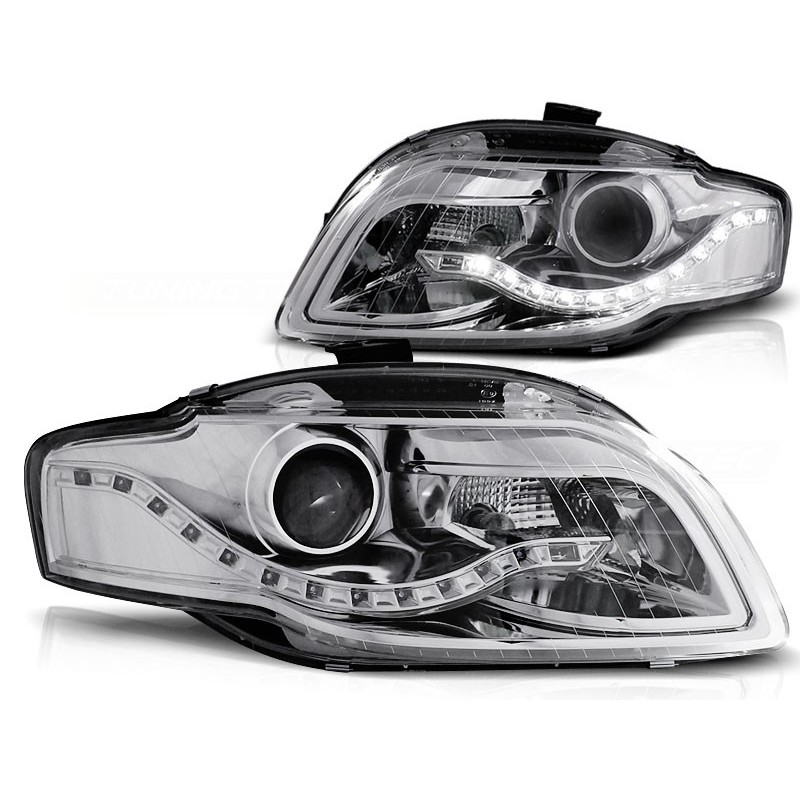 Phares avant Audi A4 b7 11.04-03.08 daylight chrome