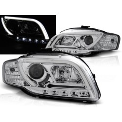 Phares avant Audi A4 b7 11.04-03.08 led tube lights chrome