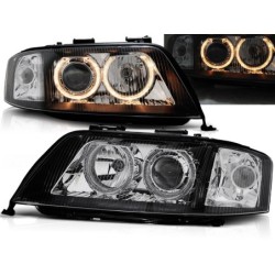 Phares avant Audi A6 10.99-06.01 angel eyes noir