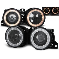 Phares avant BMW e30 11.82-06.94 angel eyes noir