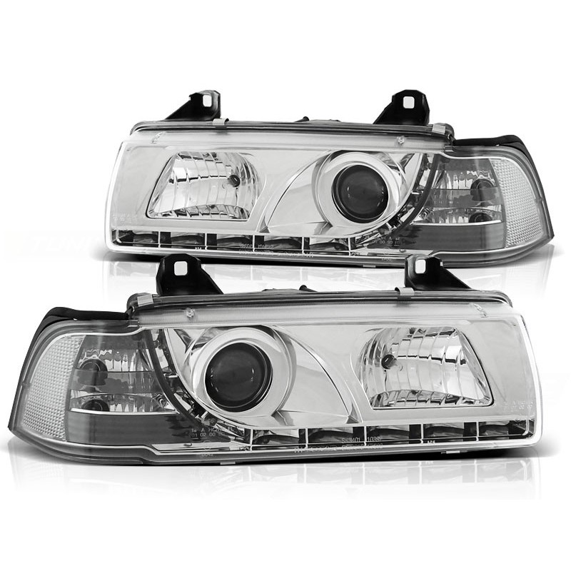 Phares avant BMW e36 12.90-08.99 daylight chrome