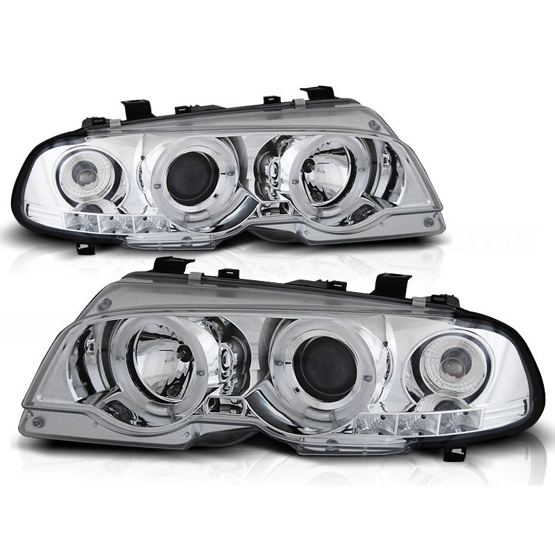 Phares avant BMW e46 04.99-03.03 coupe angel eyes chrome