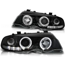Phares avant BMW e46 04.99-03.03 coupe angel eyes noir