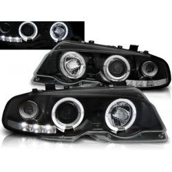 Phares avant BMW e46 04.99-03.03 coupe angel eyes noir