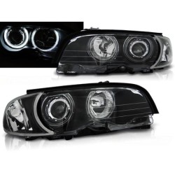 Phares avant BMW e46 04.99-03.03 coupe cabrio angel eyes ccfl noir