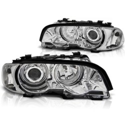 Phares avant BMW e46 04.99-03.03 coupe cabrio angel eyes chrome ccfl