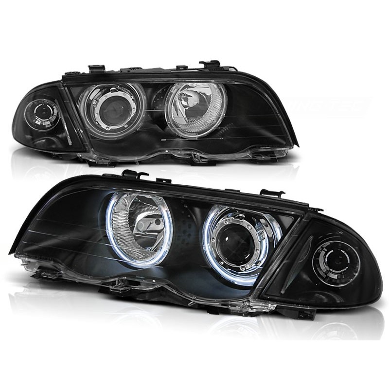 Phares avant BMW e46 05.98-08.01 angel eyes noir