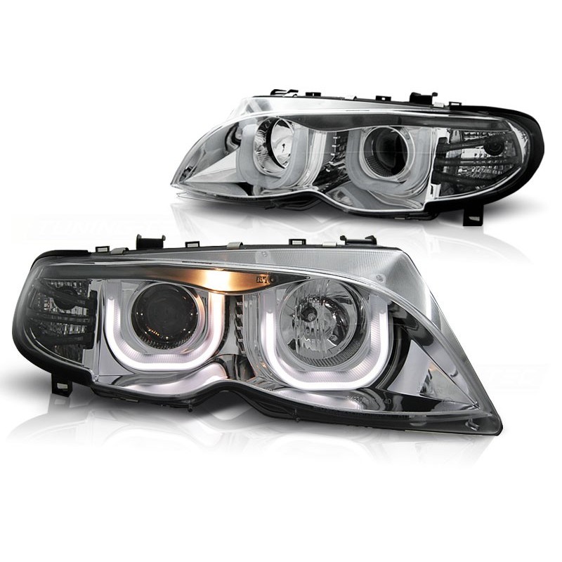 Phares avant BMW e46 09.01-03.05 s/t chrome Phares avant BMW e46 09.01-03.05 s/t chrome