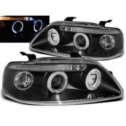 Phares avant Chevrolet aveo 03-06 angel eyes noir