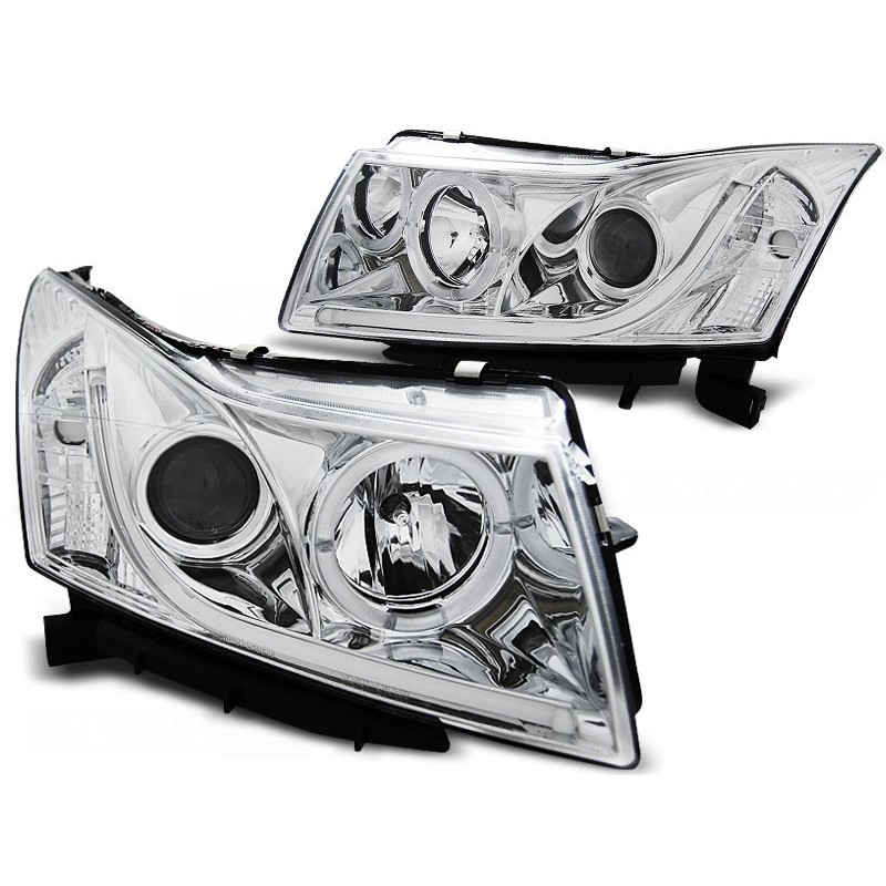 Phares avant Chevrolet Cruze 09-12 tube light chrome