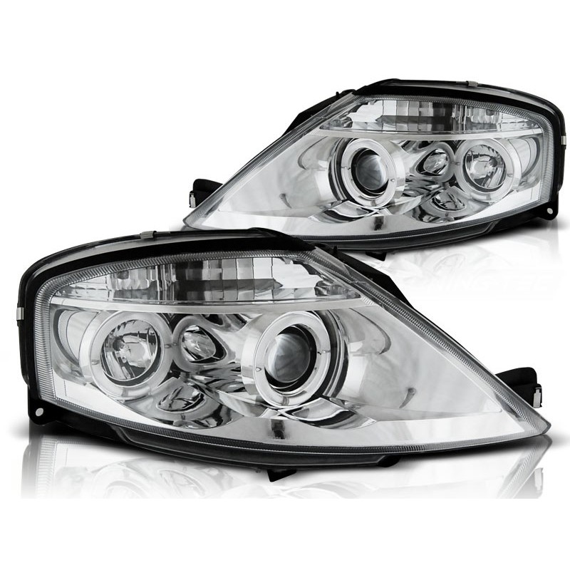 Phares avant Citroen c3 03.02-09 angel eyes chrome