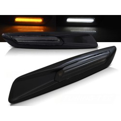 REPETITEURS  BMW E60 / E90 / E92 / E82 LED F10 STYLE  NOIR BRILLANT FUMER