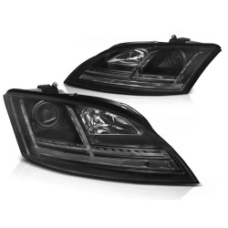 PHARES AVANT AUDI TT 2006 à 2010 8J  NOIR LED SEQ