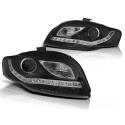 PHARES AVANT  AUDI A4 B7 11/2004 à 2003/08 DAYLIGHT LED IND   NOIR