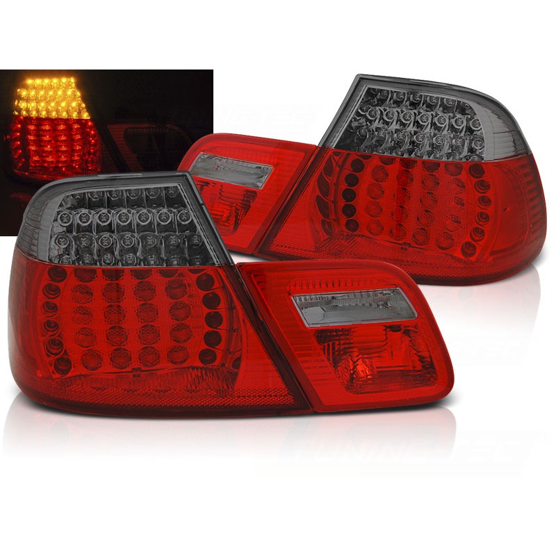 FEUX ARRIERES  BMW E46 04 1999 à 2003 03 COUPE ROUGE FUMÉE LED SEQ