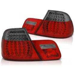 FEUX ARRIERES  BMW E46 04 1999 à 2003 03 COUPE ROUGE FUMÉE LED SEQ
