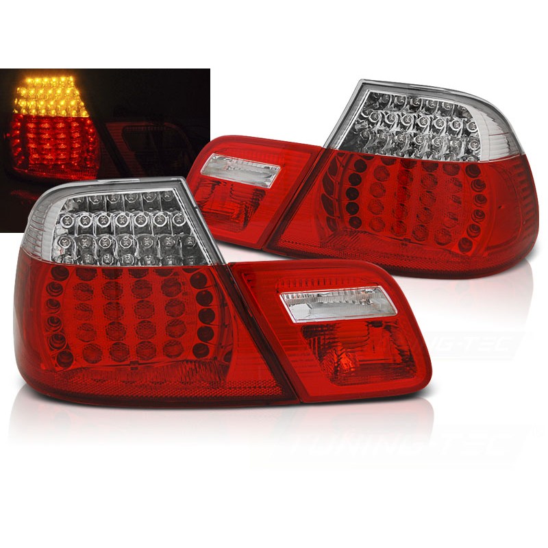 FEUX ARRIERES  BMW E46 04 1999 à 2003 03 COUPE ROUGE BLANC LED SEQ