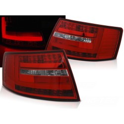 FEUX ARRIERES  AUDI A6 C6 BERLINE 04,2004 à 2008 ROUGE BLANC LED BAR 6 -PIN