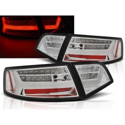 FEUX ARRIERES  AUDI A6 2008 à 2011 BERLINE CHROME LED BAR SEQ