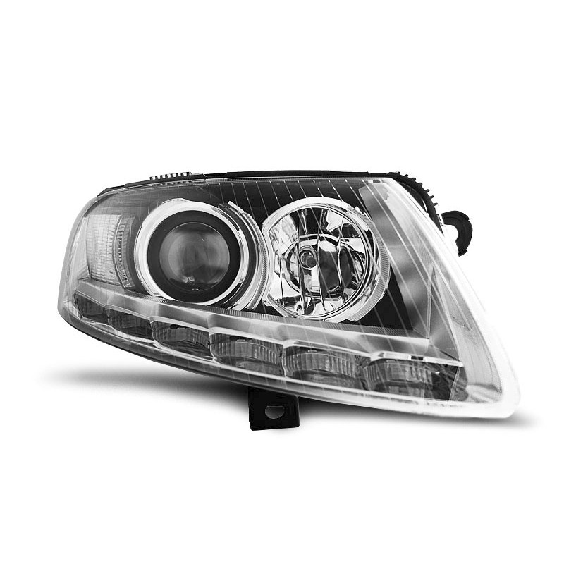 Phares avant Audi A6 c6 04.04-08 chrome drl h7