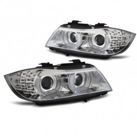 PHARES AVANT  BMW E90/E91 2009 à 2011 HID DRL CHROME LED INDICATOR